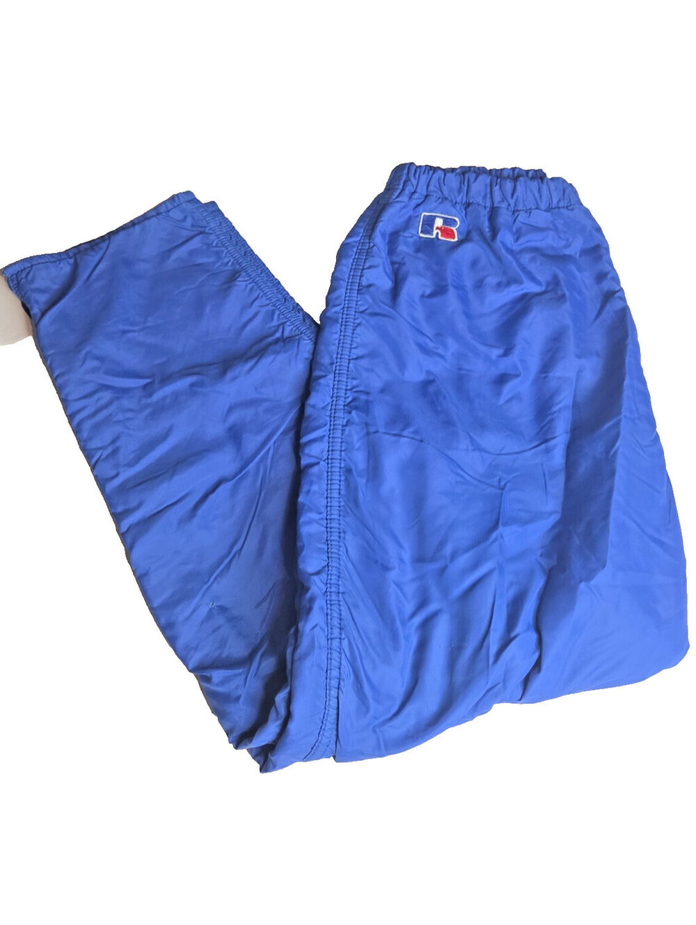Vintage Russell Athletic Track Pants Mens M USA Blue Lined Ankle Zip 80s 90s